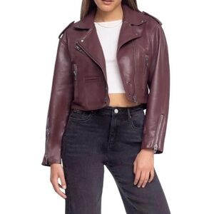 NEW BLANK NYC Faux Leather Crop Moto Jacket
Head Over Heels / Plum XL